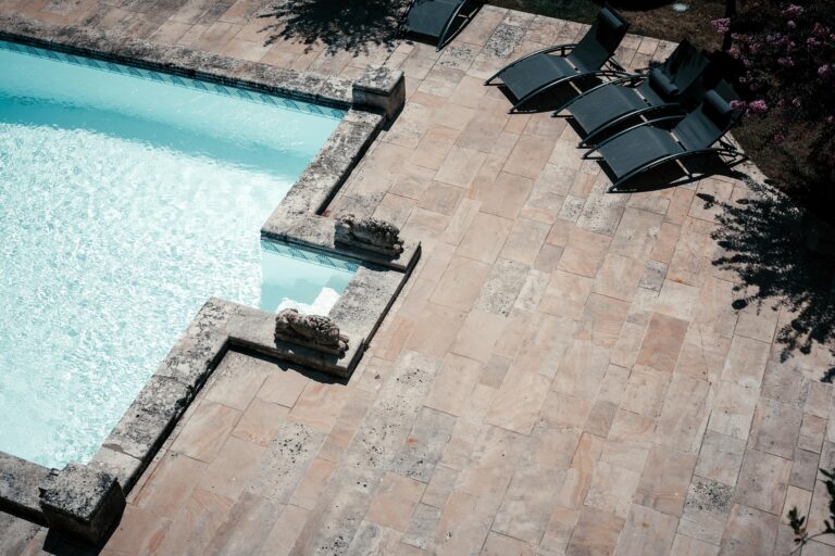 Modern Wellness Pool Design with Relaxing Sitting Space
